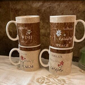 Brown and Cream Mug Set /4